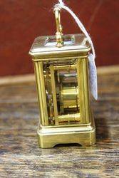 Early 20th Century Miniture Brass Carrige Clock