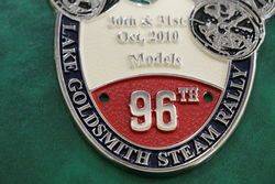 96th Lake Goldsmith Steam Rally Car Badge