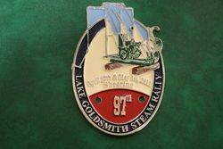 97th Lake Goldsmith Steam Rally Car Badge.