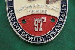 97th Lake Goldsmith Steam Rally Car Badge