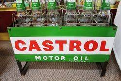 Genuine Castrol Enamel Front 12 Bottle Oil Rack