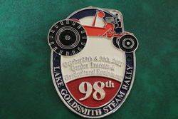 98th Lake Goldsmith Steam Rally Car Badge.
