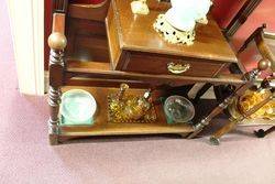 Late Victorian Mirror Backed Walnut Hallstand