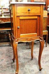 Early C20th French Walnut Bedside Cabinet.