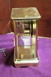Antique Brass Crystal Regulator With Mercury Pendulum Carraige Clock
