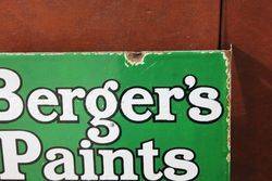 Bergers Paints Double Sided Post Mount Enamel Advertising Sign