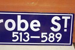 Latrobe Street Enamel Melbourne Street Sign