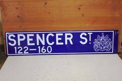 Spencer Street Enamel Melbourne Street Sign