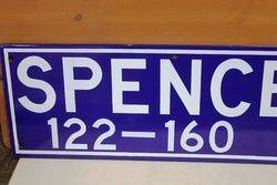 Spencer Street Enamel Melbourne Street Sign