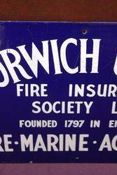 Norwich Union Insurance Agency Enamel Advertising Sign