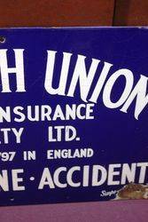 Norwich Union Insurance Agency Enamel Advertising Sign