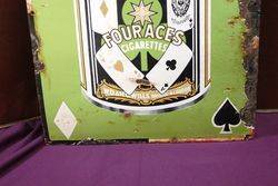 Early Four Aces Pictorial Cigarette Advertising Sign