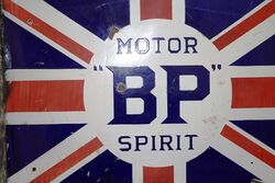 A BP Motor Spirit Union Jack Double Sided Enamel Sign 