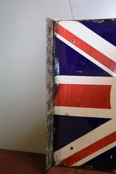 A BP Motor Spirit Union Jack Double Sided Enamel Sign 