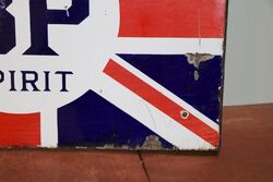 A BP Motor Spirit Union Jack Double Sided Enamel Sign 