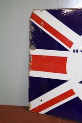 A BP Motor Spirit Union Jack Double Sided Enamel Sign 