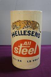 A Dummy Hellesens Battery Advertising Tin