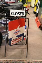 A Garage Forecourt Golf Petrol Spinning Tin Sign 