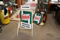 A Garage Forecourt Wakefield Castrol ZSpinning Tin Sign 