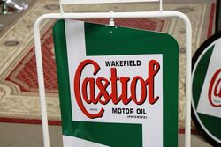 A Garage Forecourt Wakefield Castrol ZSpinning Tin Sign 