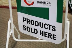 A Garage Forecourt Wakefield Castrol ZSpinning Tin Sign 