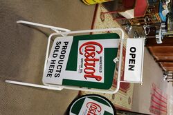 A Garage Forecourt Wakefield Castrol ZSpinning Tin Sign 