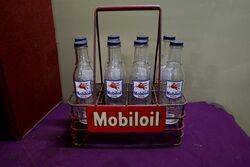 A Good Mobiloil 8 Division Oil Bottle Crate