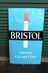 A Large Bristol Cigarettes Enamel Pictorial Adv Sign 