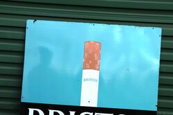 A Large Bristol Cigarettes Enamel Pictorial Adv Sign 