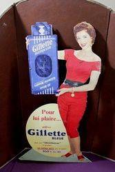 A Large Gillette Dispenser Cut Out Show Card.