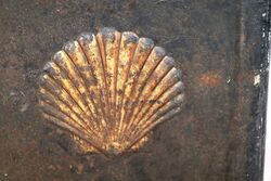 A Lovely Original Shell 2 gallon Running Board Fuel Can