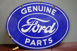 A Original Ford Genuine Parts Oval Double Sided Enamel Sign 