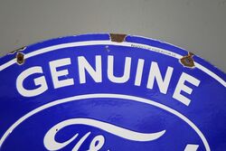 A Original Ford Genuine Parts Oval Double Sided Enamel Sign 