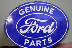 A Original Ford Genuine Parts Oval Double Sided Enamel Sign 