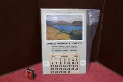 A Pictorial Calendar Showcard Produced for Charles Trunam & Sons 1952