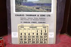 A Pictorial Calendar Showcard Produced for Charles Trunam and Sons 1953