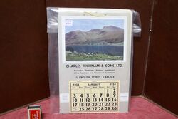 A Pictorial Calendar Showcard Produced for Charles Trunam & Sons 1954