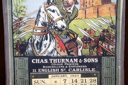 A Pictorial Calendar Showcard Produced for Chas Trunam and Sons 1923