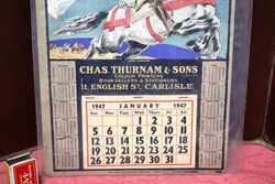 A Pictorial Calendar Showcard Produced for Chas Trunam and Sons 1947