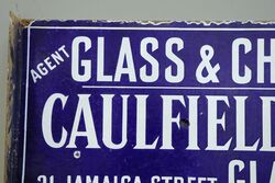 A Rare Antique Caulfield and Co Double Sided Enamel Sign