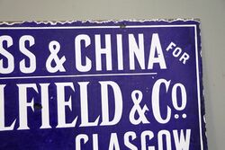 A Rare Antique Caulfield and Co Double Sided Enamel Sign