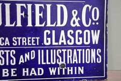 A Rare Antique Caulfield and Co Double Sided Enamel Sign