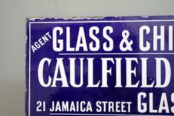 A Rare Antique Caulfield and Co Double Sided Enamel Sign