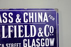 A Rare Antique Caulfield and Co Double Sided Enamel Sign