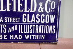 A Rare Antique Caulfield and Co Double Sided Enamel Sign