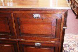 A Rare Antique Oak 6 Door Filing  Cabinet  