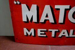 A Rare Matchless Metal Polish Pictorial Enamel Sign 