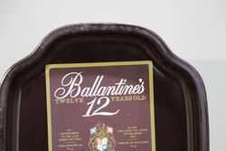 A Rare Small Vintage Ballantineand39s Whisky Metal Tray