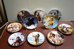 A Selection of Franklin Mint American Indian Heritage plates 