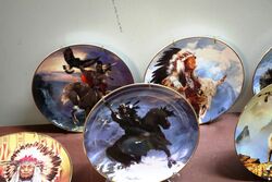 A Selection of Franklin Mint American Indian Heritage plates 